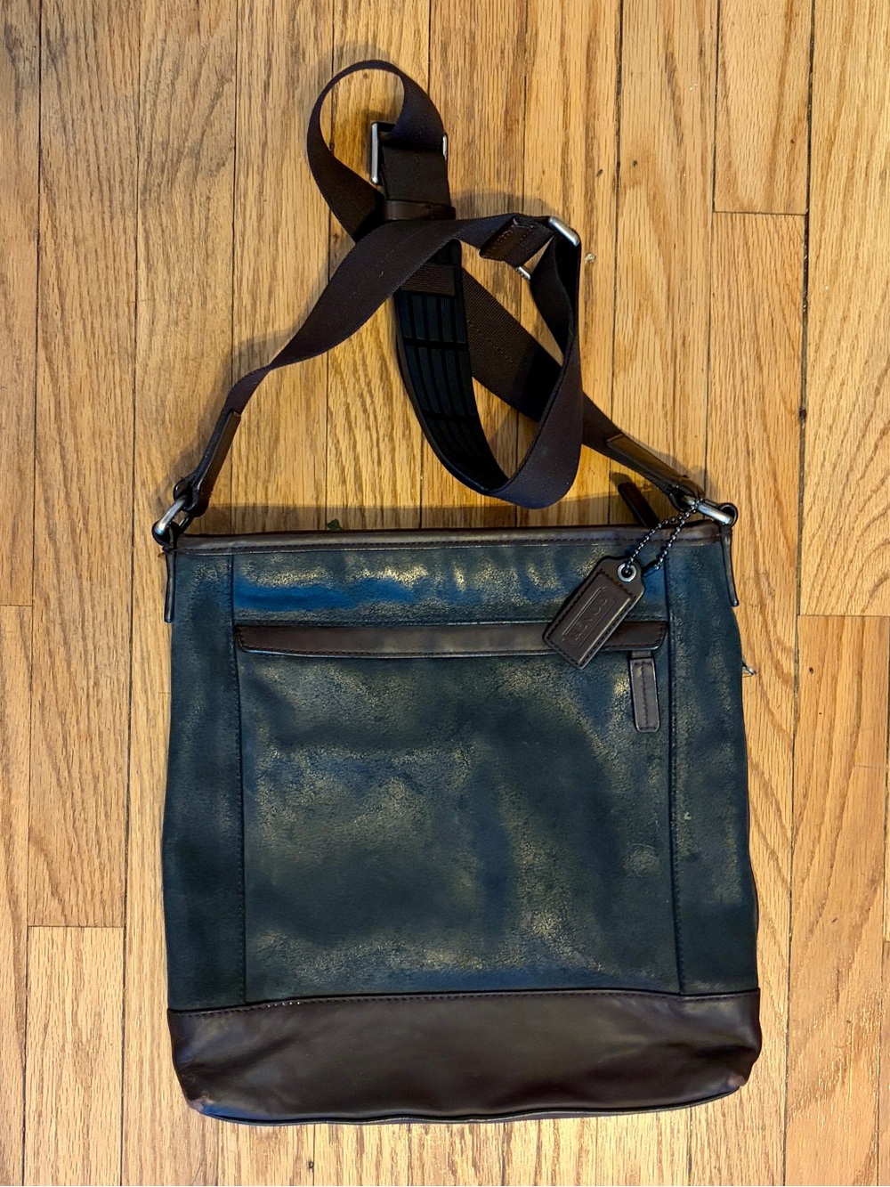 Coach Camden Leather Bag Brown Tech Crossbody Messenger Computer F70920